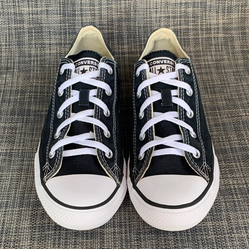 Converse Chuck Taylor All Star Low top Black Canvas Sneakers Shoes Youth Size 3
